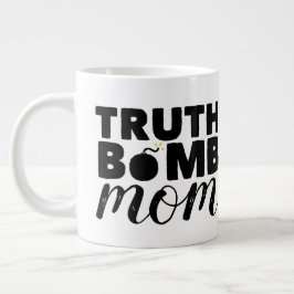 Jumbo Coffee Mugg Truth Bomb Mamma Large Logotyp