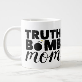 Jumbo Coffee Mugg Truth Bomb Mamma Text Logotyp