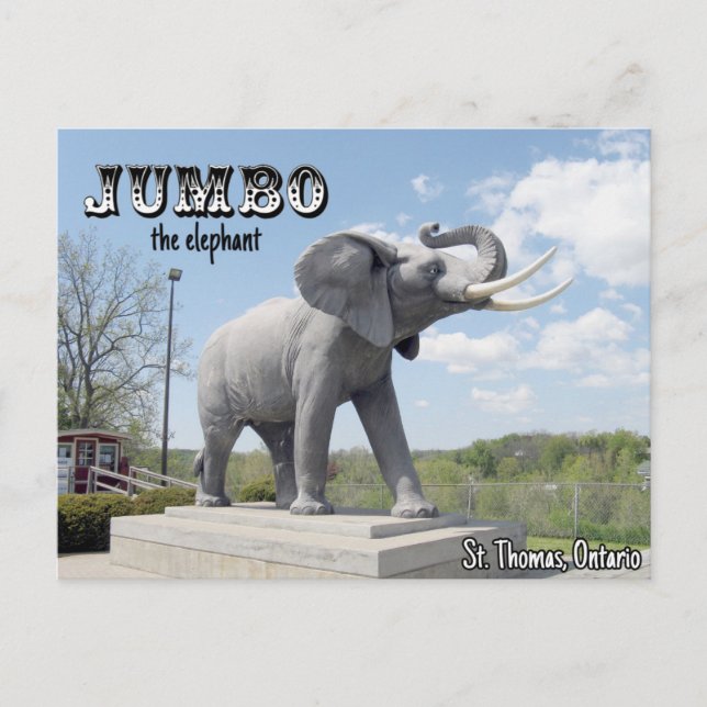Jumbo elefanten - St. Thomas, Ontario, Kanada Vykort (Framsida)