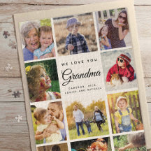 Jumbo Family Photo Collage Grandma VI KÄRLEK DIG