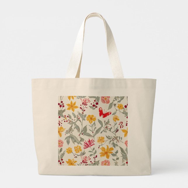 Jumbo Flower Tote bag Jumbo Tygkasse (Baksida)