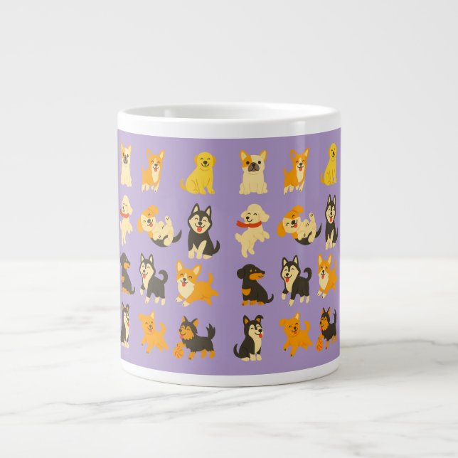 Jumbo Giant Cup Cute Puppies Mugg (Framsidan)