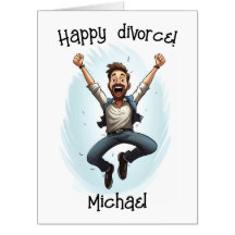 JUMBO GIANT HUGE Anpassade Divorce Card för honom
