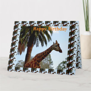 Jumbo Giraffes-födelsedagskort, Kort