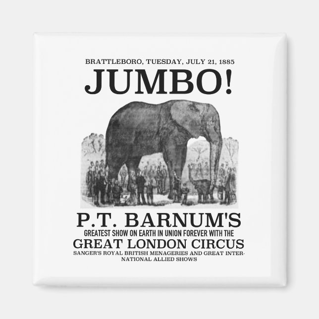 Jumbo i Brattleboro Magnet (Framsidan)