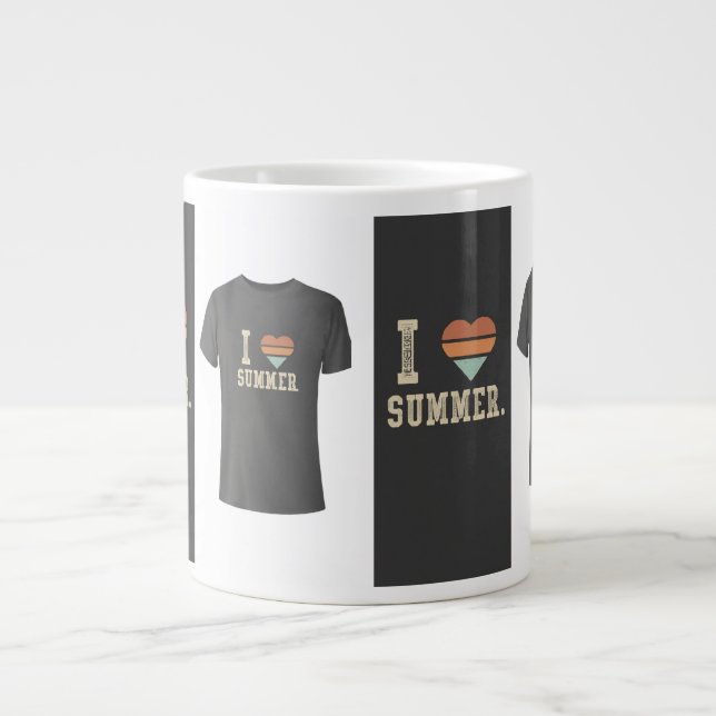 Jumbo I Kärlek sommarträdsdesign Mugg (Framsidan)
