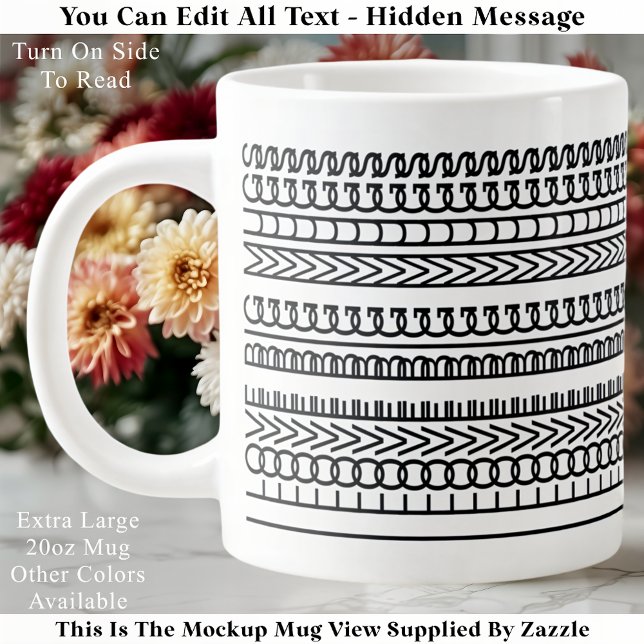 Jumbo I Love Big Mugs Custom Hidden Message Funny Mugg (Skapare uppladdad)
