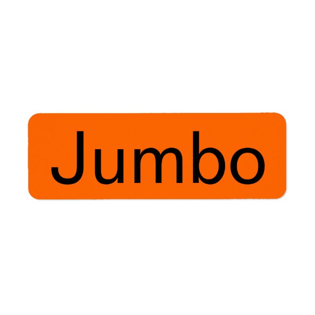 Jumbo Livsmedel Orange Märkre Returadress Etikett (Framsidan)