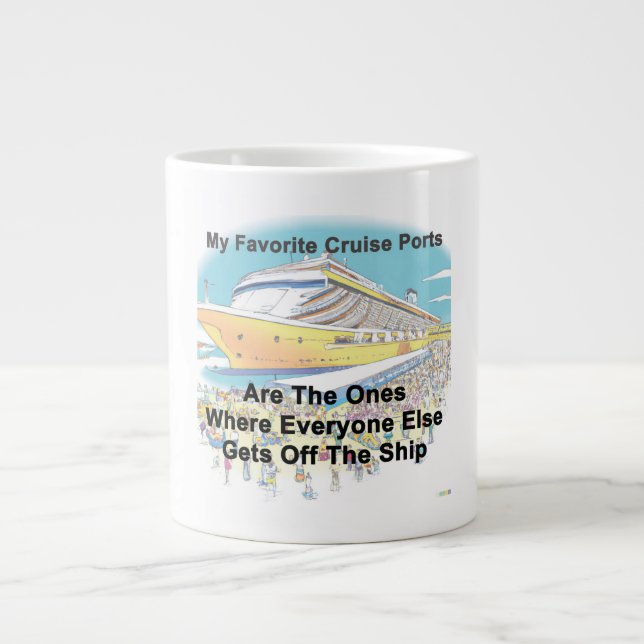 JUMBO MUG - Mina favorit kryssningshamnar Mugg (Framsidan)
