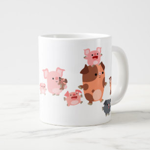 Jumbo Mugg i Gris-familjen Cute Tecknad