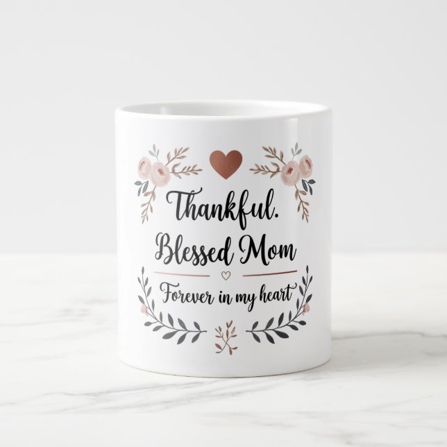 Jumbo Mugg med skript Elegant Ro (Framsidan)
