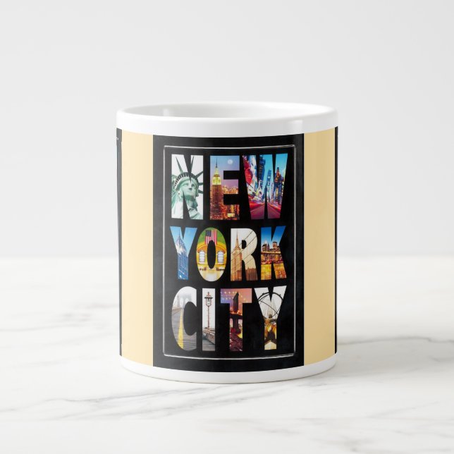 Jumbo Mugg - Oversiderad keramisk kaffe och Tea Ko (Framsidan)