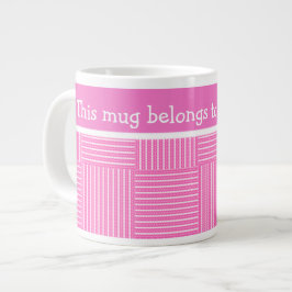 Jumbo Mugg to Personalize: Rosa and White