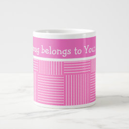 Jumbo Mugg to Personalize: Rosa and White