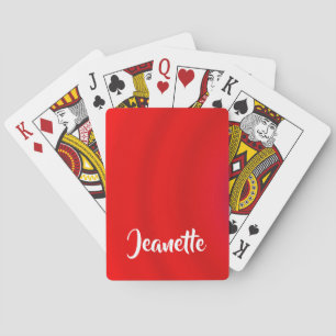 Jumbo Namn, Solid Red Gradient Casinokort