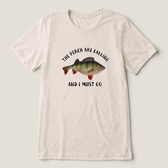 Jumbo Perch Fishing Quote Funny Ice Fishing T Shirt (Design Framsida)