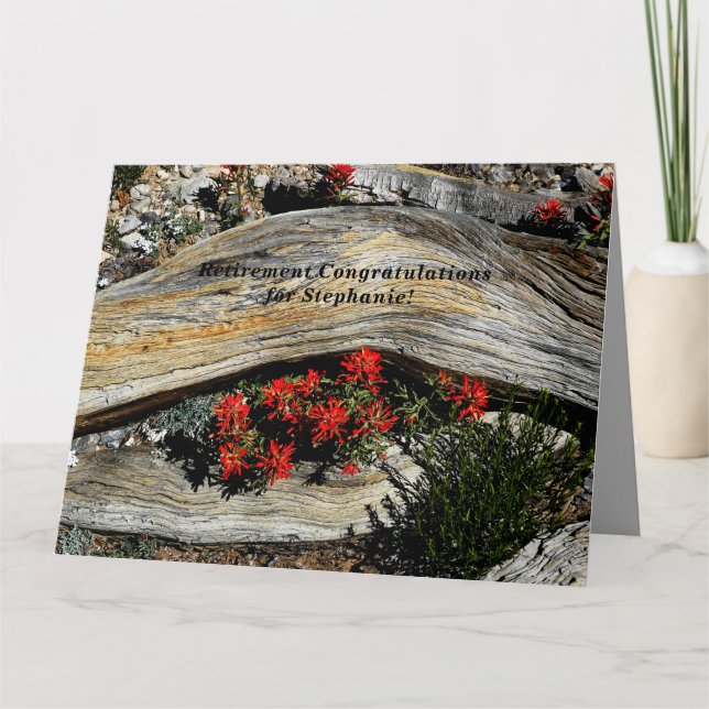 JUMBO Personlig Namn Pension Grattisar Kort (Framsida)