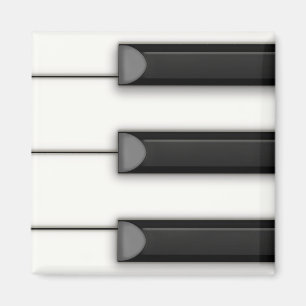 Jumbo Piano Nycklar Detail Musical Magnet