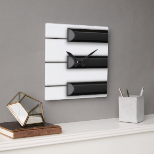 Jumbo Piano Nycklar Illustration Music Fyrkantig Klocka