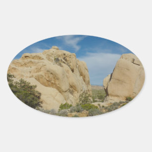 Jumbo Rocks i Joshua Tree National Park Ovalt Klistermärke