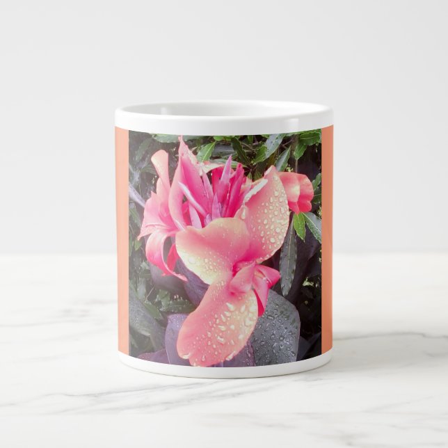 Jumbo Rosa Canna Lily Photo Mugg (Framsidan)