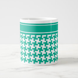 Jumbo-size Mugg, Emerald Grönt Dogtooth Check Jumbo Mugg