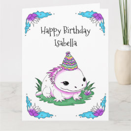 Jumbo Sized Personlig Axolotl Birthday Kort