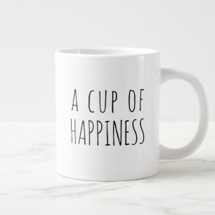 JUMBO storlek - en kopp av lycka, modern Kaffe Mug Mugg