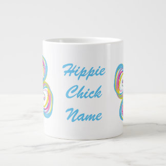 Jumbo storlekare mugg med "Hippie Chick"