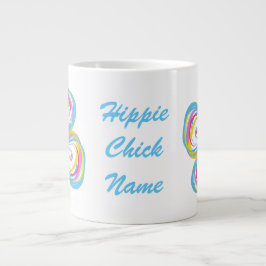 Jumbo storlekare mugg med "Hippie Chick" Jumbo Mugg