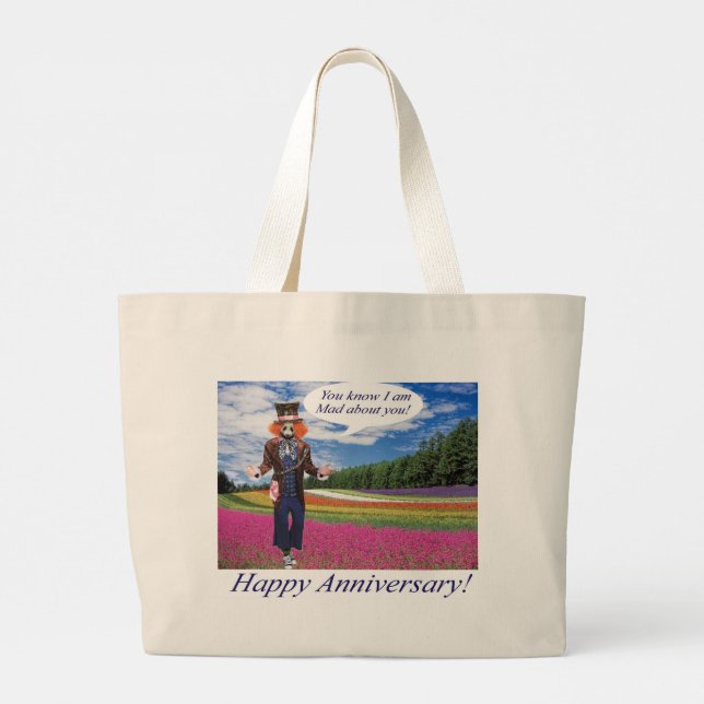 jumbo till Lycklig-årsdagen. panda/madhatter Tygkasse (Baksida)