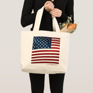 Jumbo Tote American Flagga Tygkasse