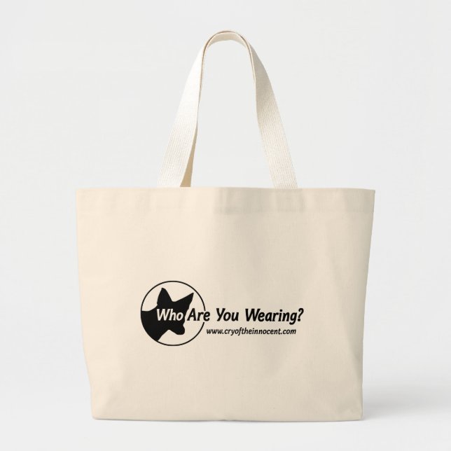 Jumbo Tote Bag (Vem är du med?) Tygkasse (Framsidan)