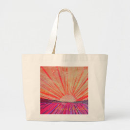 Jumbo Tote Bag with Artwork titled "Daybreak"  Tygkasse