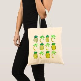 Jumbo Tote för ananas gult och Grönt Tygkasse