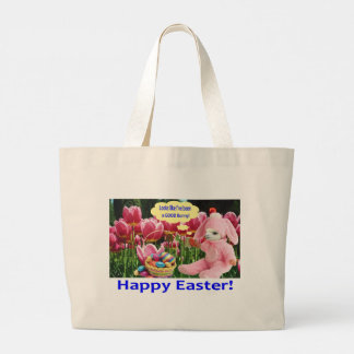 jumbo tote. Glad påsk. alpaca/bunny Tygkasse