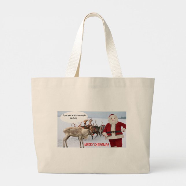 jumbo tote god jul Santa gris Jumbo Tygkasse (Baksida)
