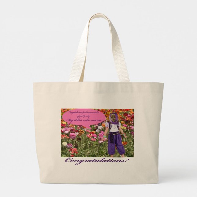 jumbo tote. Grattisar: okt/genie Jumbo Tygkasse (Baksida)