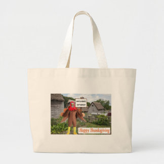 jumbo tote. Happy thanksgiving. cheetah-kalkon Tygkasse