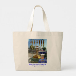 jumbo tote. Lycklig Hanukkah! lejon! Jumbo Tygkasse