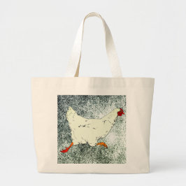 Jumbo Tote RUNNING HEN Tygkasse