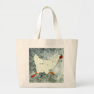 Jumbo Tote RUNNING HEN Tygkasse