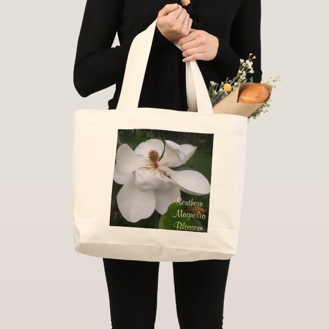 Jumbo Tote - Södra Magnolia-Blommarna Jumbo Tygkasse (Framsida (produkt))