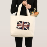 Jumbo Tote-väska med brittisk jack flagga Tygkasse<br><div class="desc">Jumbo Tote-väskan med British Union jack flagga. UK flagga of United Kingdom,  Underbar Birtain,  England. Anpassa med anpassningsbar. Vintage stil.</div>