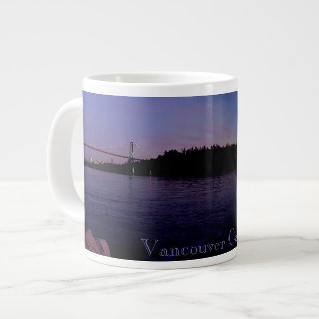 Jumbo Vancouver Coffee Mugg Cityscape Sunset Kopp Jumbo Mugg (Framsida vänster)
