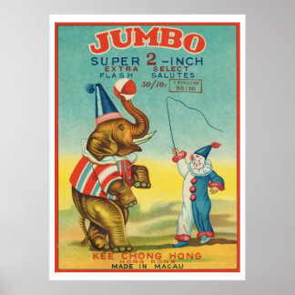 Jumbo (Vintage China Firecracker) Poster