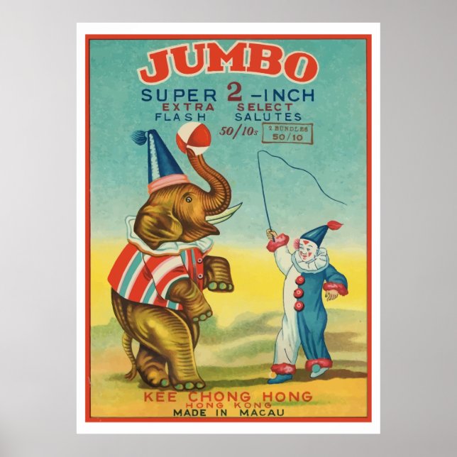 Jumbo (Vintage China Firecracker) Poster (Framsidan)