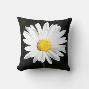 Jumbo White Shasta Daisy Flower Pillow Kudde