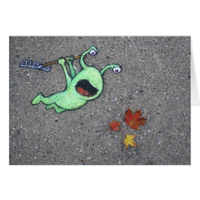 jumbolöv av hösten hälsningskort (Framsidan Horizontal)