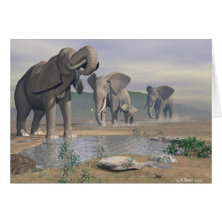 Jumbon som bevattnar hål hälsningskort